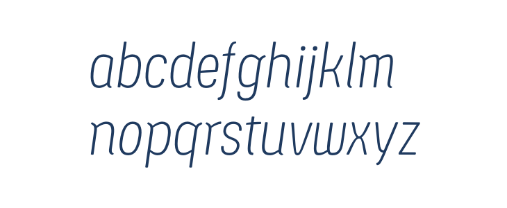 Ledare ExtraLight Italic PERSONAL USE ONLY Lowercase