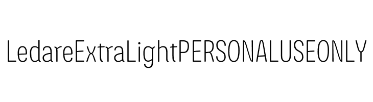 Ledare ExtraLight PERSONAL USE ONLY  Descarca Fonturi Gratis