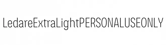 Ledare ExtraLight PERSONAL USE ONLY  フリーフォントのダウンロード