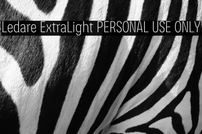 Ledare ExtraLight PERSONAL USE ONLY Font examples