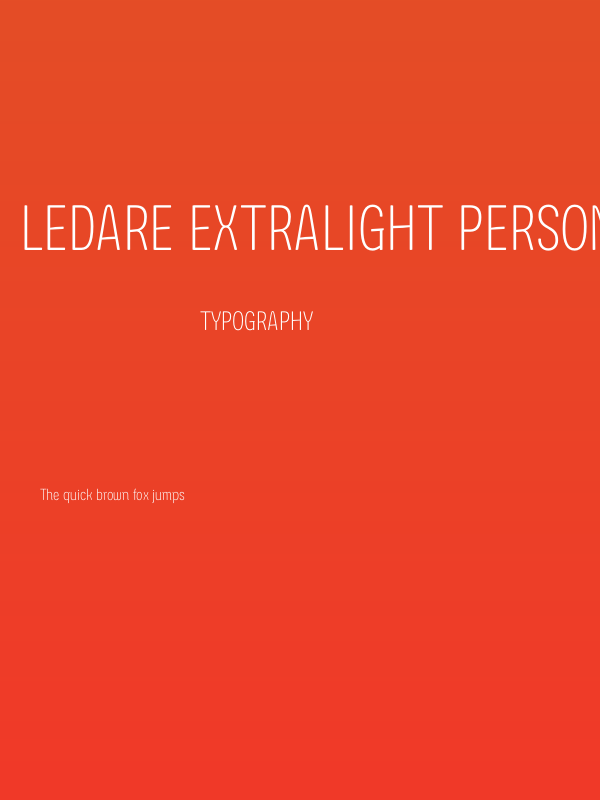 Ledare ExtraLight PERSONAL USE ONLY Poster