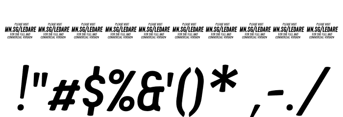 Ledare Medium Italic PERSONAL USE ONLY Font OTHER CHARS
