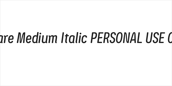 Ledare Medium Italic PERSONAL USE ONLY Logo
