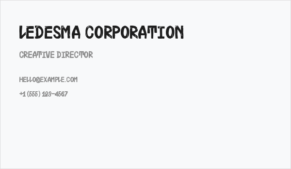 Ledesma Corporation Business Card