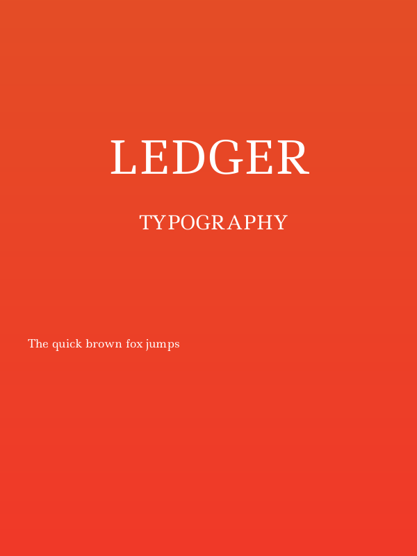 Ledger Poster