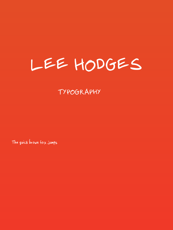 Lee Hodges Poster
