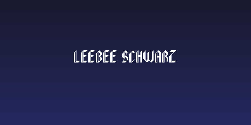 LeeBee Schwarz Social Header
