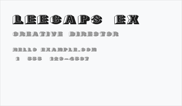 LeeCaps Ex Business Card