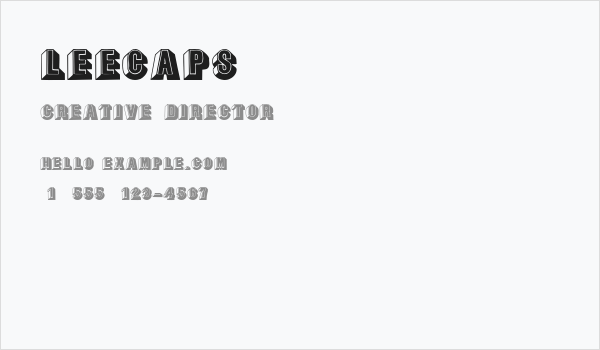 LeeCaps Business Card