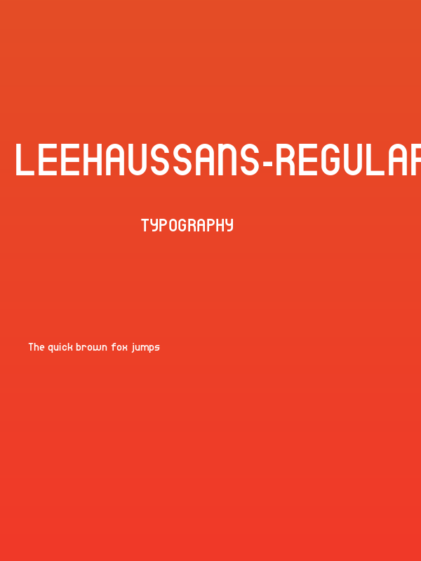 LeeHausSans-Regular Poster