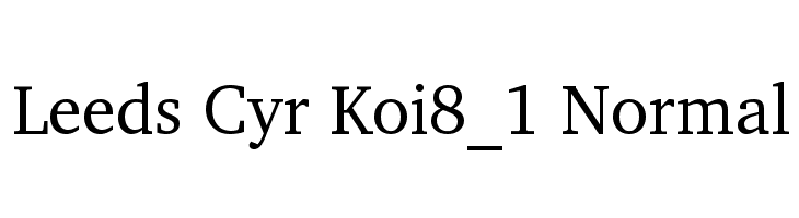 Leeds Cyr Koi8_1 Normal Font