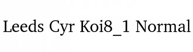 Leeds Cyr Koi8_1 Normal  Frei Schriftart Herunterladen