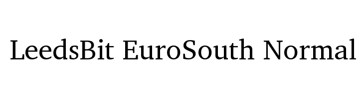 LeedsBit EuroSouth Normal Font