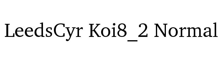 LeedsCyr Koi8_2 Normal  免费字体下载