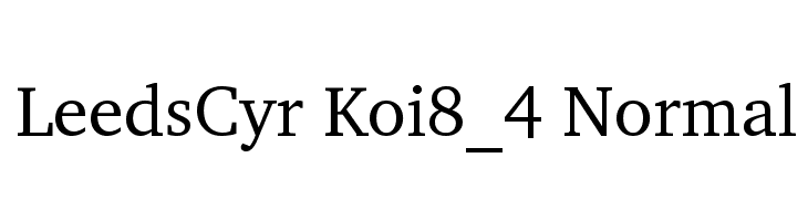 LeedsCyr Koi8_4 Normal Font