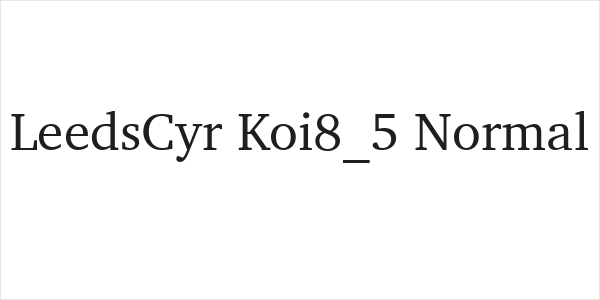LeedsCyr Koi8_5 Normal Logo