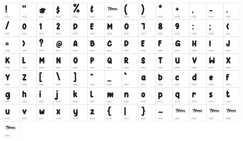 Leemu_Demo Character Map