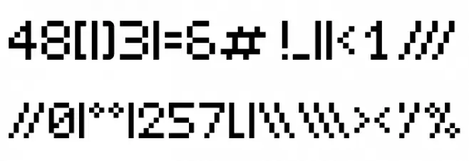 LeetSpeak Regular Schriftart Kleinbuchstaben