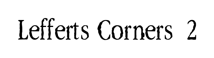 Lefferts Corners 2 Font