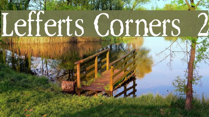 Lefferts Corners 2 Font examples