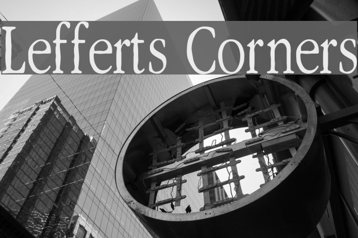 Lefferts Corners Font examples