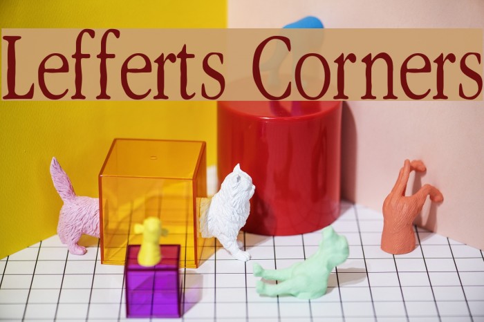Lefferts Corners Font examples