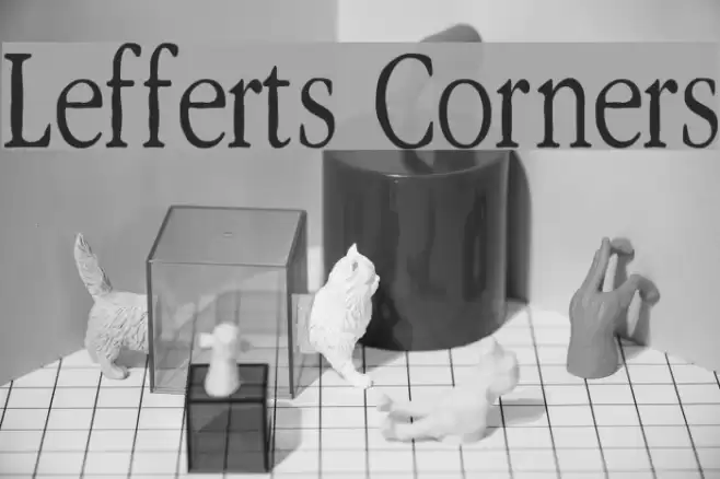 Lefferts Corners Шрифта examples