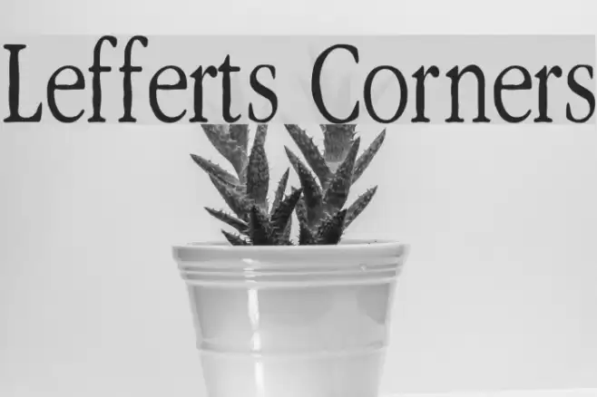 Lefferts Corners Шрифта examples