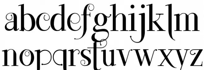 Lefina Schriftart Kleinbuchstaben
