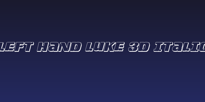 Left Hand Luke 3D Italic Social Header