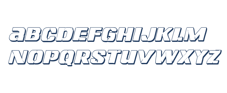 Left Hand Luke 3D Italic Lowercase