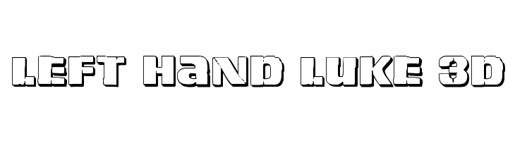 Left Hand Luke 3D Font
