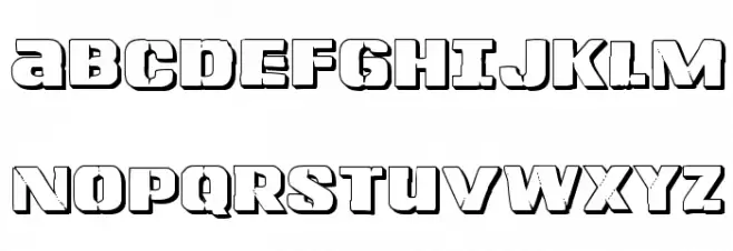 Left Hand Luke 3D Polices MAJUSCULES