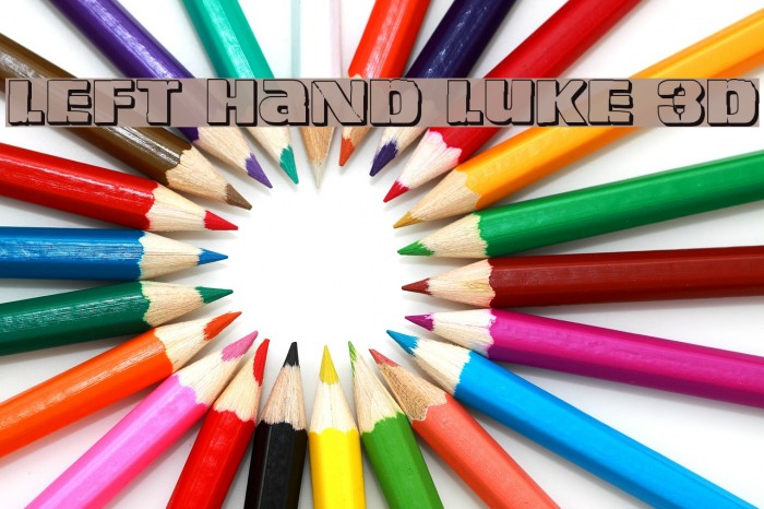 Left Hand Luke 3D Font examples