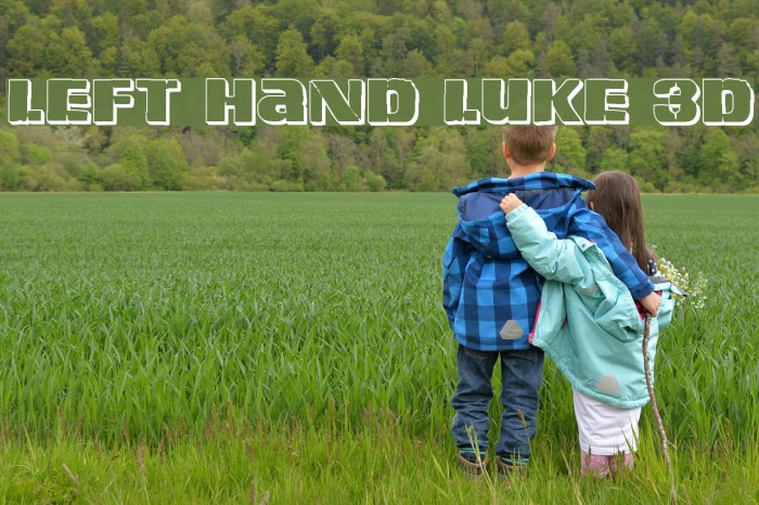 Left Hand Luke 3D Font examples