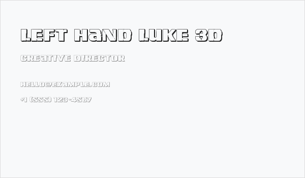 Left Hand Luke 3D Business Card