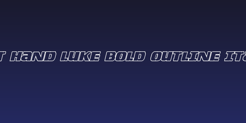 Left Hand Luke Bold Outline Italic Social Header