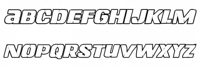 Left Hand Luke Bold Outline Italic 字体 小写