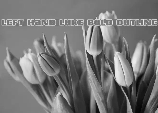 Left Hand Luke Bold Outline Font examples