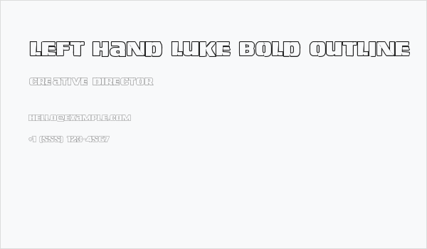 Left Hand Luke Bold Outline Business Card