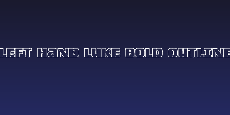 Left Hand Luke Bold Outline Social Header