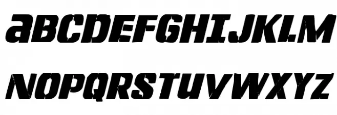 Left Hand Luke Condensed Italic Fonte MAIÚSCULAS