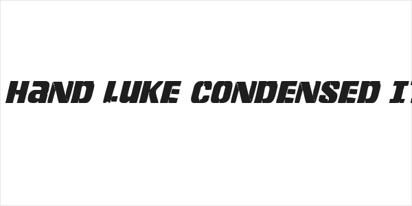 Left Hand Luke Condensed Italic Logo