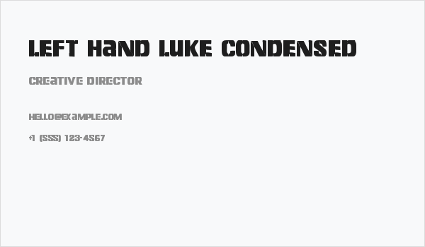 Left Hand Luke Condensed Business Card