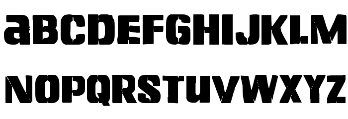Left Hand Luke Condensed Font LOWERCASE