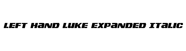 Left Hand Luke Expanded Italic  नि: शुल्क फ़ॉन्ट्स डाउनलोड
