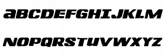 Left Hand Luke Expanded Italic Polices MAJUSCULES