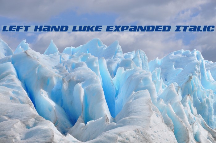 Left Hand Luke Expanded Italic Font examples