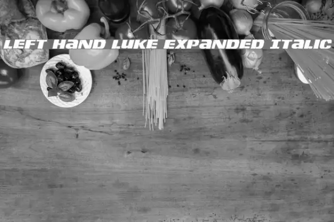 Left Hand Luke Expanded Italic Example 2
