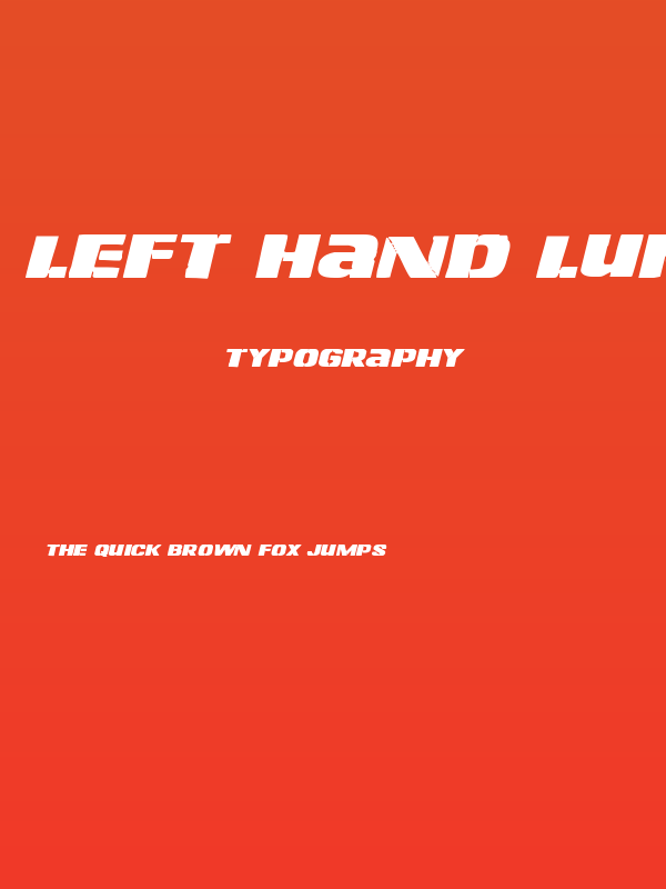 Left Hand Luke Expanded Italic Poster